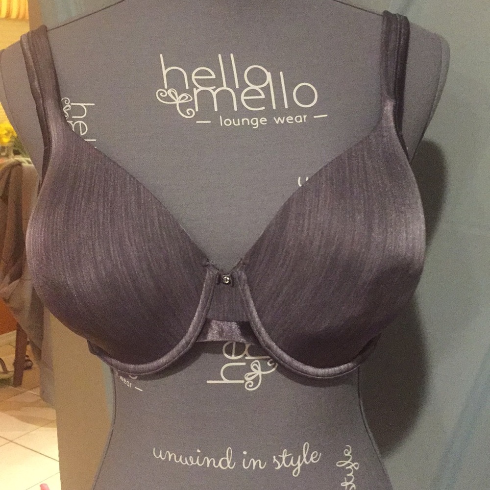 ⭐️Vanity Fair Gray satin bra 36DD